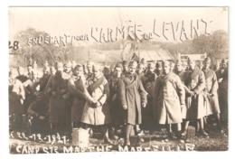 Photo Originale Format 10,5 X 16 Cm MARSEILLE Groupe De Soldats Au Départ Pour L'Armée Du Levant Le 22-12-1921 - Regimientos