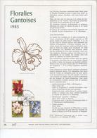 Carte Max Gold Or 2163-65 Floralies Gantoises - 1981-1990