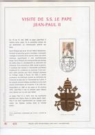 Carte Max Gold Or 2166 Visite De SS Le Pape Jean-Paul II - 1981-1990