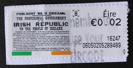 IRLANDA ATM 2016 - Franking Labels