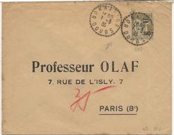 LETTRE AFFRANCHIE N° 298 -OBLITEREE CAD POINTILLE -BONNETAGE -DOUBS -1935 - 1921-1960: Modern Period