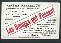 Cinéma Palladium. Les Ombres Qui Passent. Film Français.Production Albatros. 1924...2 Scans - Plakate Auf Karten