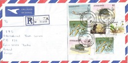 Zimbabwe 1996 Zengeza Airplane Truck Axe Gold Smelting Registered Cover - Zimbabwe (1980-...)