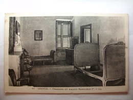 Carte Postale Ajaccio (20) Chambre Ou Naquit Napoleon 1°( Petit Format Noir Et Blanc Oblitérée 1932 Timbre 20 Centimes) - Ajaccio
