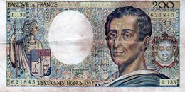 Billet De 200 Francs Français Montesquieu De 1992 - L.133 - - 200 F 1981-1994 ''Montesquieu''