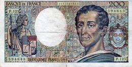 Billet De 200 Francs Français Montesquieu De 1992 - P.125 - - 200 F 1981-1994 ''Montesquieu''