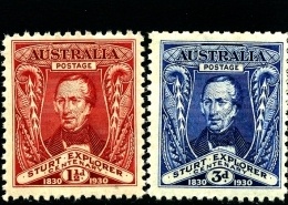 AUSTRALIA - 1930  STURT  SET  MINT NH  SG 117/18 - Nuovi