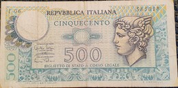 Repubblica Italiana - Lire 500 14/2/1974 - 500 Lire