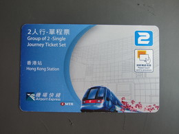 MTR Airport Express Single Journey Ticket For Group Of 2, From HongKong Station,with A Little Scratch - Hong Kong