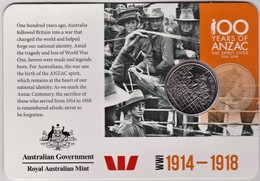 Australia 2015 ANZAC 100 Years - WW1 1914 - 1918 Uncirculated 20c - Non Classés