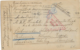 KRIEGSGEFANFENENPOST - 1915 - CARTE De PRISONNIERS AUSTO-HONGROIS En RUSSIE à OBOJANY => LEITMERITZ (BÖHMEN) - Storia Postale