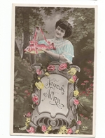 Carte Postale Ancienne Fantaisie - 1er Avril - Poissons - Femme - April Fool's Day