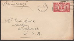 NEW ZEALAND - US 1936 HEALTH POSTALLY USED 1937 COVER RMS AORANGI - Covers & Documents