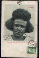 Cote Des Somalis - 1906 - Timbre N° 40 Sur CPA "Djibouti - Coiffure Des Gurriers Beni Amer" Corresp. Pour Boulogne S/mer - Cartas & Documentos