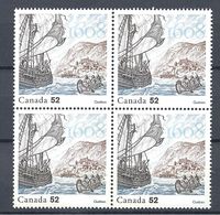 Canada 2008 Founding Of Quebec City (#2269) Block 4 Stamps MNH - Nuevos