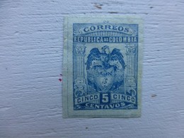 Colombie Timbre Non Dentelé, 5 Centavos Bleu ; Ref ALB01 - Colombia