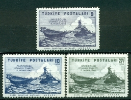 AC - TURKEY STAMP  -  The AMERICA USS MISSOURI BB 63 BATTLESHIP VISIT TO ISTANBUL MNH 05 APRIL 1946 - Unused Stamps