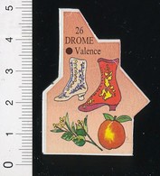 Magnet Le Gaulois Carte Géographique Département Drome Chaussures Bottines Arboriculture Fruits ?? Abricots ?? 01-mag3 - Magnets