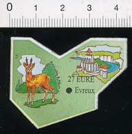 Magnet Le Gaulois Carte Géographique Département Eure Animal Chevreuil Château-Gaillard 01-mag3 - Magnets