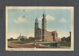 CHICOUTIMI - QUÉBEC - LA CATHÉDRALE ET LE BON PASTEUR - OBLITÉRÉE 1945 TRÈS BEAU TIMBRE - PAR PECO - Chicoutimi