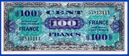 100 FRANCS VERSO FRANCE 4 JUIN 1945 N° 57813111 LES BILLETS DU TRÉSOR VENDU EN L'ETAT IMPRESSION AMÉRICAINE - Serbon63 - 1945 Verso Frankreich