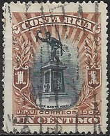 COSTA RICA 1907 Juan Santamaria - 1c - Blue And Brown FU - Costa Rica