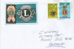 ILE NORFOLK (Océan Pacifique), Lions International Convention, Belle Lettre Adressée En Australie - Rotary, Lions Club