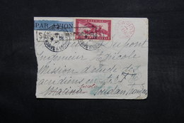 INDOCHINE - Enveloppe De Saïgon Pour Le Soudan En 1933 , Cachet Contrôle Avion - L 32633 - Briefe U. Dokumente