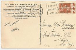 Marcophilie  1932 Cachet Quartier Des Champs élysées Ame De Paris - Mechanical Postmarks (Advertisement)