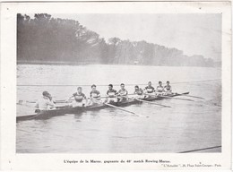 L'équipe De La Marne, Gagnante Du 40è Match Rowing-Marne - 19 X 14 Cm - Aviron