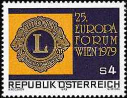 AUSTRIA 1979 - FORUM EUROPEO LIONS EN VIENA. - YVERT Nº 1453** - Rotary, Lions Club