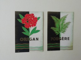 2 étiquettes Anciennes Parfum Fougère & Origan, à Poser Sur Flacon - Labels