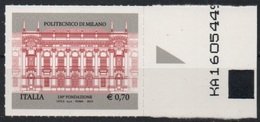 Italia - Repubblica 2013 "Politecnico Di Milano €. 0,70", Nuovo - 2011-20: Ungebraucht