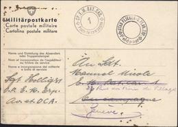 Guerre 40 CP Militaire Cachet CP EM Bat Car 1 Poste De Campagne + Stab Flieger U Flab Trp Feldpost  31 7 40 - Abstempelungen