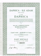 Ancien Titre - Daphica - Ile Adam - Société Anonyme - Titre De 1968 - Altri & Non Classificati
