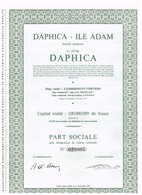 Ancien Titre - Daphica - Ile Adam - Société Anonyme - Titre De 1968 - Otros & Sin Clasificación