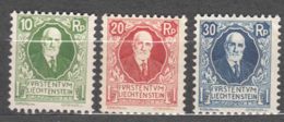 Liechtenstein 1925 Mi#72-74 Mint Hinged - Nuevos