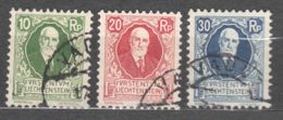 Liechtenstein 1925 Mi#72-74 Used - Gebruikt