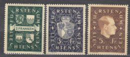 Liechtenstein 1939 Mi#183-185 Mint Never Hinged (except 185 Hinged) - Ungebraucht