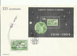 CUBA, SOBRE ANIVERSARIO COHETE POSTAL CUBANO - Briefe U. Dokumente