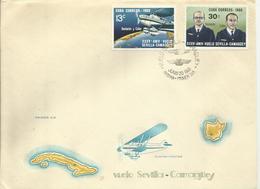 CUBA, SOBRE ANIVERSARIO VUELO SEVILLA/CAMAGUEY - Covers & Documents