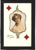 CPA Jeu De Cartes Carte à Jouer Playing Cards Non Circulé Femme Girl Woman Soie Silk - Cartes à Jouer