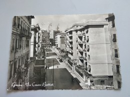 CARTOLINA GENOVA - VIA CESARE BATTISTI - Genova (Genoa)