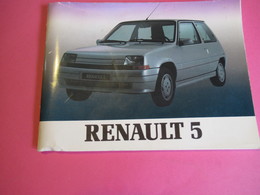 Notice D'Utilisation Et D'entretien / RENAULT 5/ Régie Nationale Des Usines Renault/ Billancourt/ 1989     LIV168 - Auto