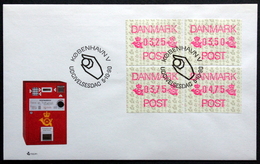 Denmark  1990 ATM Franking Labels   Minr.1     FDC ( Lot 6538) - Machine Labels [ATM]