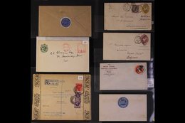 ADVERTISING ENVELOPES  STAMP TRADE - Small Group Of Covers With 1937 Reg'd Env. From H.R. Harmer, Unused 1883 4d Stat. E - Altri & Non Classificati