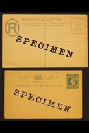 BRITISH WEST INDIES  POSTAL STATIONERY - "SPECIMEN" OVERPRINTS 1882-1912 Unused All Different Group, Includes Bahamas 19 - Other & Unclassified