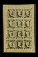 TELEGRAPHS  GB 1884 NATIONAL TELEGRAPH COMPANY 1d Black, Col. R.R Jackson, In Complete Sheetlet Of 12 With Margins On Al - Altri & Non Classificati