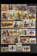 HORSES  FRANCE - WWI DELANDRE LABELS 1915-1916 Attractive Fine Mint Collection Of Colourful Labels On A Stock Page, All  - Non Classificati