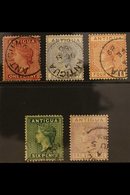 1884-87  QV Complete Set, SG 25/30, Very Fine Cds Used, Fresh. (5 Stamps) For More Images, Please Visit Http://www.sanda - Otros & Sin Clasificación